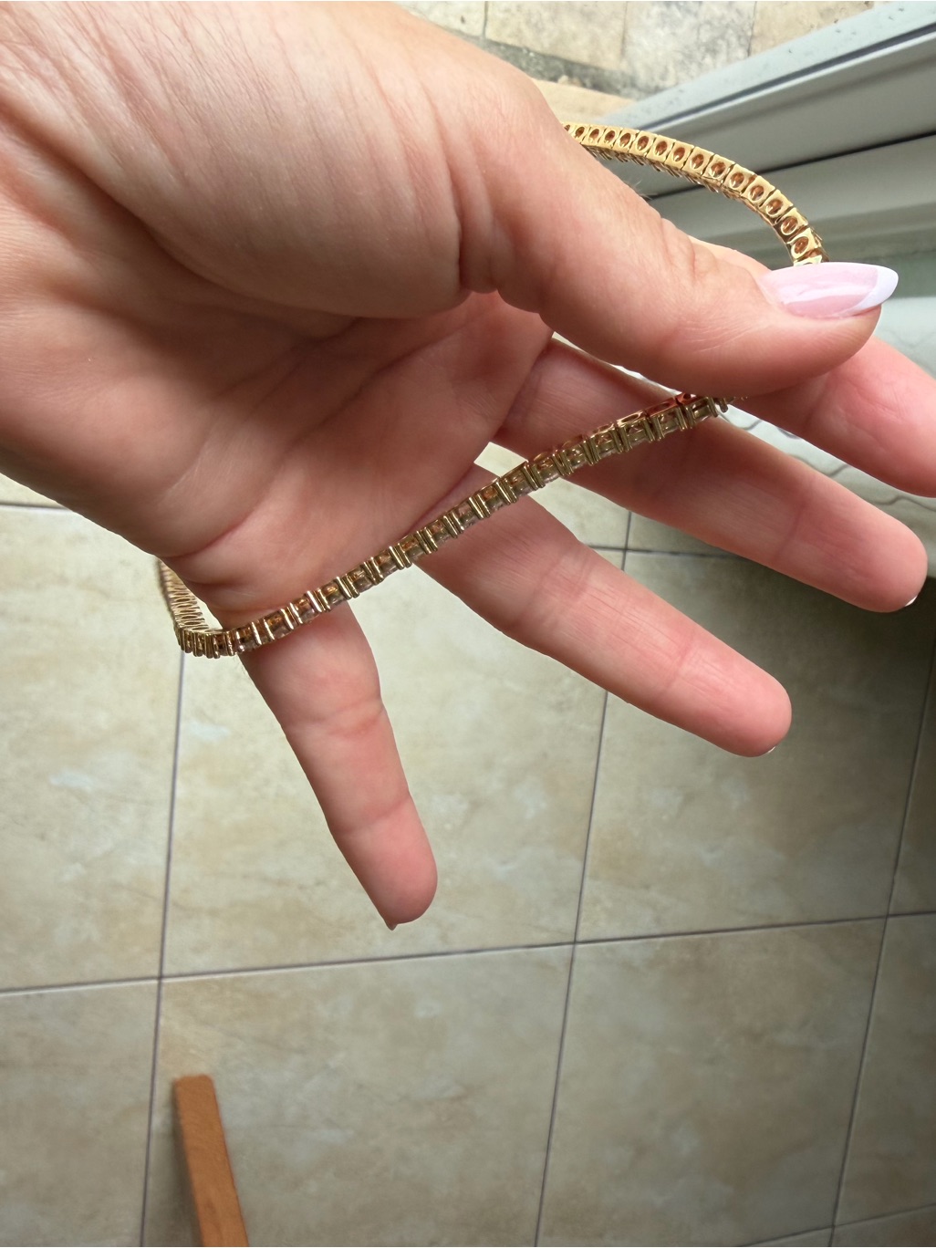Miranda Frye Audrey Tennis Necklace In Gold — image 5 of 7